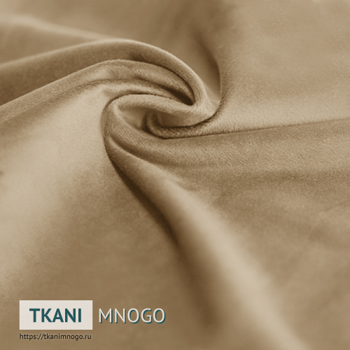 Фото “АМО-3” (однотонный бежевый) - материала бархата