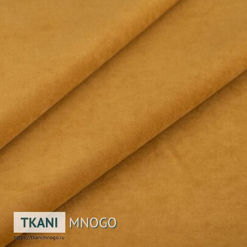 Фото ткани велюра “43” (однотонный желтый)