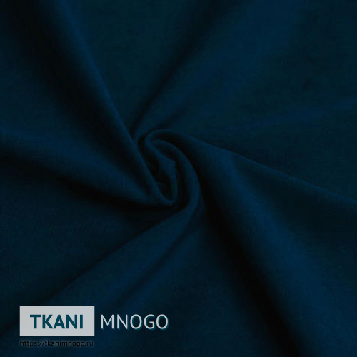 Фото ткани велюра “26” (однотонный синий)