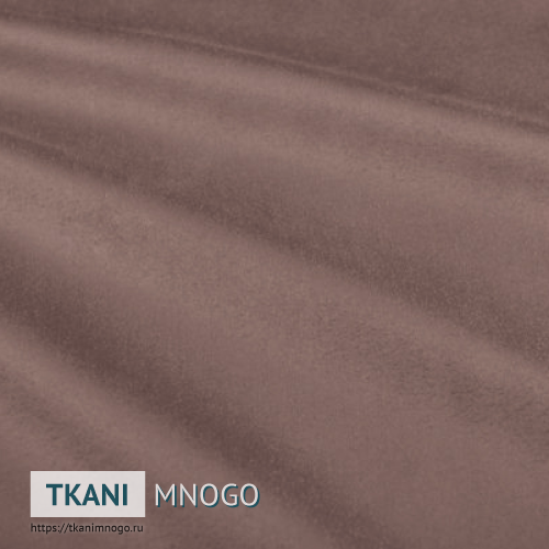 Фото ткани велюра “37” (однотонный коричневый)