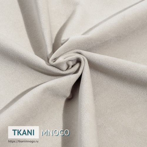 Фото обивки велюра “П-01” (однотонный белый)