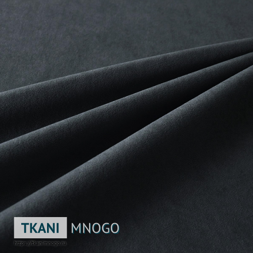 Фото ткани велюра “Milan 11” (однотонный серый)